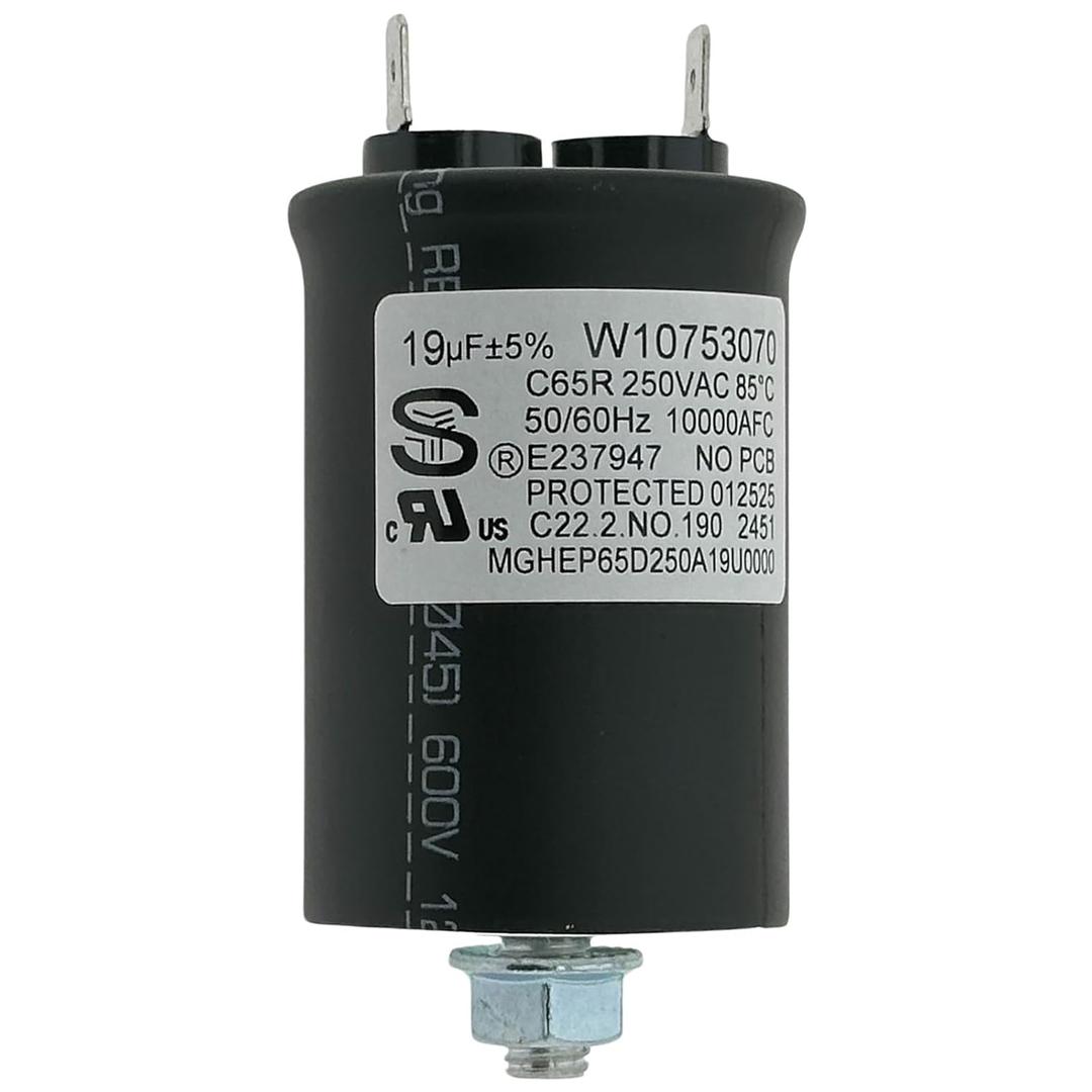 W11662065 W10753070 Capacitor C65R 19uF 250VAC Compatible with Maytag Kenmore KitchenAid Dishwasher, Replaces 4979039, AP7211137, PS16875933, EAP16875933