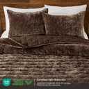 WDCOZY Cloud Soft Queen Size Quilt Set, Chocolate Brown Chenille Velvet, Full/Queen