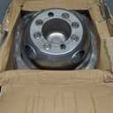 hightall 19.5 Wheel Simulators, 19.5" 10 Lug Stainless Steel Hubcaps,Polished Surface,2Pcs Front Wheel/2Pcs Rear Wheel,Bolts On Wheel Cover Set Compatible with Ford 2005-2025 F450/F550