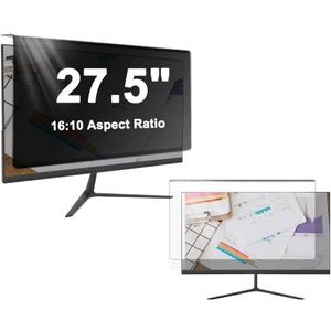 Hanging Privacy Screen Filter for 27.5 inch Computer Monitor | Glare Blue Light Blocking Screen Protector Cover, Anti-Peep Monitor Privacy Screen for 16:10 Widescreen PC Monitor