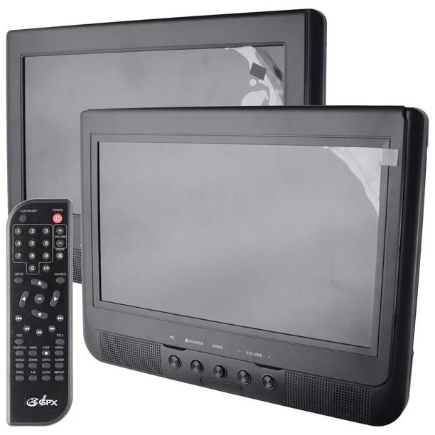 Prtbl Dual Screen DVD Player Kit 10in