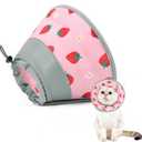 Cat Cone Collar Soft to Stop Licking, Adjustable, Foldable Lightweight Kitten Cones After Surgery Recovery for Cats & Kittens, Cat Cone Alternative, Easy Eating (Pink, S)