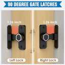 90 Degree Flip Barn Door Lock, Sturdy 304 Stainless Steel Gate Latch, Home Security Sliding Door Lock Best for Barn, Bathroom, Bedroom, Cabinet, Garage, Garden, Fence (Long Black-1pc)