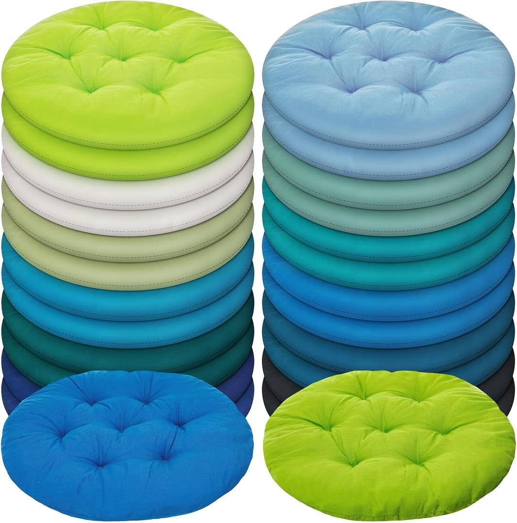 Tinideya 24 Pcs Floor Cushions Classroom,Medium 15.7 Inch,Blue-Green