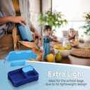 My Vesperbox Lite  Mini Lite - Kids Bento Lunch Box  Extra Durable Lunchbox for Toddlers and School  Leakproof, Child-Friendly, Ideal for Daycare, Preschool & Elementary School (7.48 x 5.12 x 1.97 in, Mini Lite - Light Blue - Blue - 19x13x5cm)