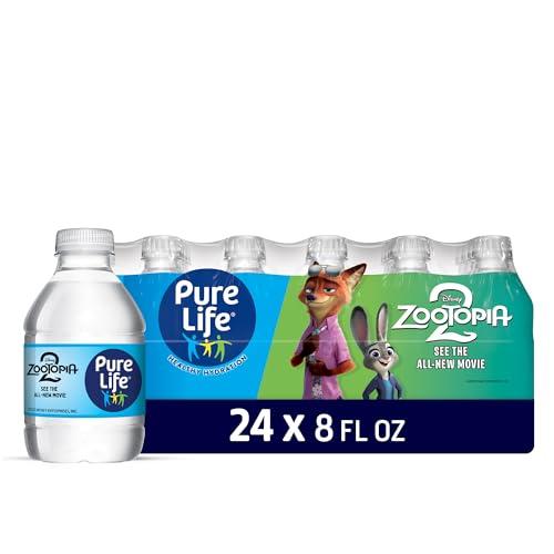 Pure Life Purified Water Bottles, 24 Pack - Still Bottled Water Enhanced with Minerals for a Crisp Taste, Plastic Bottles - 8 Fl Oz