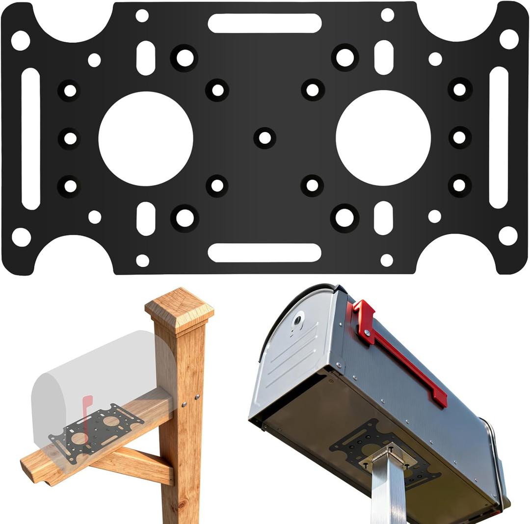 Aolamegs Mailbox Post Mount Bracket, Plate for mounting Board mailboxes & Accessories, Compatible with 4x4 Posts Base, Mail Boss, Architectural MAILBOXES, Gibraltar, hykolity, adoorn