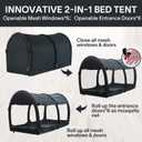 Alvantor Canopy Bed 2-in-1 Dream Privacy Space Full Size Sleeping Tents Indoor Pop Up Portable Frame Breathable Reducing Light & Air Ventilation