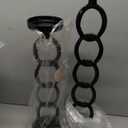 Deco 79 Aluminum Metal Geometric Decorative Candle Holder Chain Link Candle Stand, Set of 2 Candlestick Holder 23", 19" H, Dark Gray