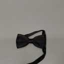 Adam Young Men's Black Bow Tie Pre-Tied Style Formal Satin Classic Bowtie for Tuxedo Faux Silk (Large, Black)