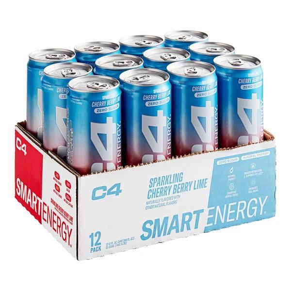 C4 Smart Energy Freedom Ice Energy Drink 12 FL. Oz. Can - 12 / Case 06/2026