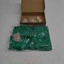 Quelay 6 Pcs Women's Mermaid Costume Halloween Sequin Skirt Starfish Hair Clip Shell Necklace Bracelet Gloves Set for Cosplay (Medium)