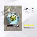 LEXMORE Placemats Set of 6 Vinyl/Plastic Woven Place Mats for Kitchen Table Indoor/Outdoor Washable Placemat Wipeable Dining Table Mats(A-Cappuccino)