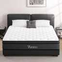 Vantto Queen Size Mattress, 10 Inch Individual Pocket Springs Hybrid Memory Foam Mattress in a Box for Pressure Relief, Motion Isolation, CertiPUR-US