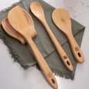 Joyce Chen Burnished Bamboo Wok Utensils, 3-Piece Stir Fry Set