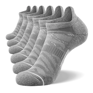 FITRELL Men's 6 Pack Ankle Running Socks Low Cut Cushioned Athletic Sports Socks 7-9/9-12/12-15