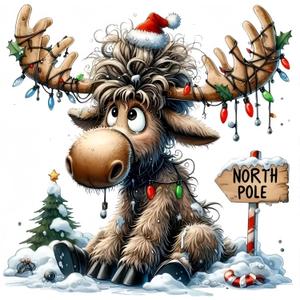 Christmas Stamped Cross Stitch Kits for Beginners Adults,Deer Patterns Dimensions Needlepoint Art Crafts,Counted Cross Stitch Kits Embroidery Kits for Beginners Adults for Home Decor 13.8x13.8 inch