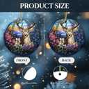 5 x Deer Ornament  Majestic Woodland Stag Ceramic Ornament, Rustic Cabin Christmas Tree Decoration, Deer Lover Gift, Wildlife Art Decor for Farmhouse, Lodge, or Holiday Dcor