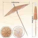 100 Pcs Brown Drink Umbrellas Cocktail Picks Tiki Drink Umbrella Toothpicks Cocktail Umbrellas Pick Cupcake Topper Stick for Luau Parasols Hawaiian Tiki Party Appetizers Restaurant Bar
