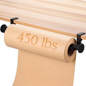 Hicarer Kraft Paper Roll Holder for Table, Retractable Clampon Paper Roll Holder Heavy Duty 13.719.7 Inches Roller Tabletop Easel for to Do Lists, Drafting Wrapping, Art Supplies, Drawing, Black