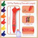 50 Sets Housekeeping Appreciation Gift Thumbs up Pens Team Keychains Thank You Cards Christmas Favors Inspirational Gift