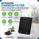 Cut to Fit Activated Carbon Filter Sheet 16 x 48 - Activated Carbon Air Filter for Air Purifiers Window AC Air Vent And More - Charcoal Filters Remove Odors & Freshens the Air (2-Pack)