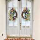 2 x Hying 2 Pieces Mardi Gras Bows for Wreath, Mardi Gras Wreath Bows Green Gold Purple Buffalo Plaid Bows Fat Tuesday Gift Bows for Front Door Mardi Gras Masquerade Cosplay Party Decor Supplies (Style 32pcs Words)