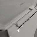 Hibbent Premium Elongated Toilet Seat with Cover Quiet Close, One-Click to Quick Release, Easy Installation Non-Slip Seat Bumpers, Slow Close Toilet Seat and Cover, Easy Cleaning-White Color