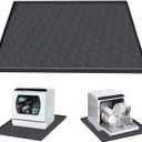 Dishwasher Drain Pan Mat,24''x24'' Dishwasher Drip Tray with Raised Edge,Non-Slip Silicone Dishwashers Drain Pan Floor Mat,Anti-Leakage Dish Washer Tray for Mini Dish Washers