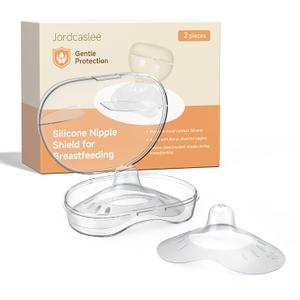 Nipple Shields for Breastfeeding Newborn, Contact Nipple Guards for Breast Feeding with Flat, Inverted Nipples or Difficulty Sucking, Food-Grade Silicone, Ultra-Thin & Super Soft, 2 Pair, 20mm