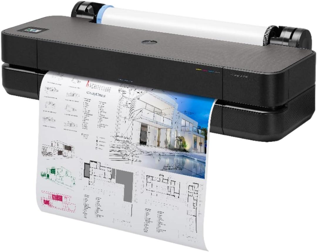 HP DesignJet T210 Large Format 24-inch Plotter Printer, for Easy Wide Format CAD & Poster Prints (8AG32T)  