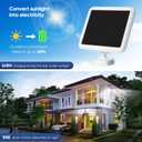 SUNLONG Solar Lights Outdoor Waterproof Motion Lights Separate Solar Panel 16.4 Ft Wires Multi Modes Optional Sensor Light for Courtyard Wall Garage Balcony Walkway (White)