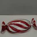 SHOWLOUE Glass Candy Platter, Christmas Platter Dish Serving Dessert Plates Christmas Dinnerware Tray Decorative Plates for Xmas Holiday Party Favor, Large (Red)