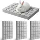 Rabbit Scratching Foot Pads, 4 Pcs Bunny Grinding Claw Pad Natural Small Animal Pet Molars Hamster Scratch Board Chew Toys for Guinea Pig Hedgehog Chinchilla Hamster Cage Accessories