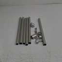 Heavy Duty Curtain Rods for Windows 48 to 84 Inch, 1 Inch Silver Curtain Rods for Outdoor, Farmhouse, Bedroom, Kitchen, Living Room, Adjustable Easy Install Drapery Rod (A2,Silver,30"-90")