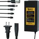 Carsty UL Certified 42V 2A Replacement [Hoverboard Charger] for 36V Lithium Battery with 5 in 1 Universal Plugs - Compatible with Gotrax, Jetson, Segway,Ninebot, Swagtron, Bird Electric Scooters