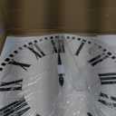 Wooden White Clock Roman Numerals Clocks, Battery Operated 2 Round Wall Clock for Kitchen, Living Room, Bedroom, Office