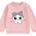 LIFAky Girls Graphic Sweatshirts Crewneck Cute Cartoon Pullover Casual Long Sleeve Size 3-6Y Fall Winter Tops