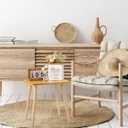 FORAOFUR End Tables Living Room Set of 2, Side Tables for Small Spaces, Modern Side Table Accent Tables with Wooden Legs for Living Room, Bedroom, Easy Assembly (Nature)