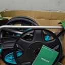 Portable Garden Hose Reel Cart, Hold Up to 100-120 Ft of 5/8 Inch Hose,Metal Garden Water Pipe Holders Mobile Tools with 2 Wheels for Outside Hose Storage