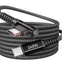 AINOPE 240W USB C to USB C Cable [10FT] Right Angle C to C Cable Fast Charging,Sideways Phone Charger USBC to USBC Fits iPhone 17 16 15 Pro Max Plus,MacBook Air/Pro,iPad Pro,Samsung S25,Pixel,iPad