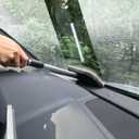 Polyte Pivoting Windshield Glass Cleaning Tool Extendable Aluminum Handle w/3 Premium Microfiber Covers