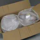I00000 50 Pack 12 Ounce Clear Plastic Bowls Hammered with Gold Rimmed, Heavy Duty Disposable Bowl Set,Small Bowls for Wedding Day