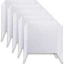 Trifold Poster Board, 24" x 16", 5-Pack, White Corrugated Project Boards for Science Fairs, School Projects, Event Displays, and Business Presentations