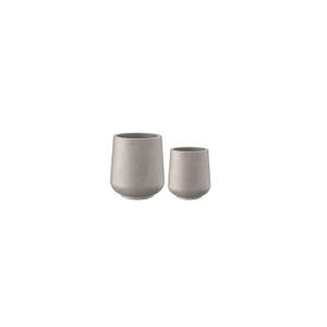 Kante 11.6"+8.2" Dia Round Concrete Planter, Large Outdoor Indoor Planter Pots Containers with Drainage Holes and Rubber Plug for Home Garden Patio, Weathered Concrete