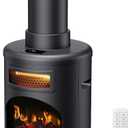 DR. INFRARED HEATER DR-991 Portable Electric Fireplace Space Heater w/Humidifier & Remote, Infrared Heat, 3D Flame Effect, Timer, Quiet, 1500W, ETL Listed, Freestanding, LED Display