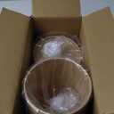 JOLLY PARTY 25pack 32oz Paper Soup Containers with Lids, Disposable Paper Food Cups, Ice Cream Cups, Food Storage with Lids, Microwavable and freezer safe, Suitable for Christmas Thanksgiving (Brown)