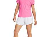 Under Armour Womens Fly By Shorts, (100) White/White/Reflective, X-Large