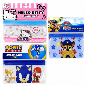 3 x Assorted reusable snack bags 3 pack 2 count ea