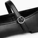 Mary Jane Shoes Women FlatsSquare Toe Black Flats - Ballet Flats for Women - Comfortable Ankle Strap Flats